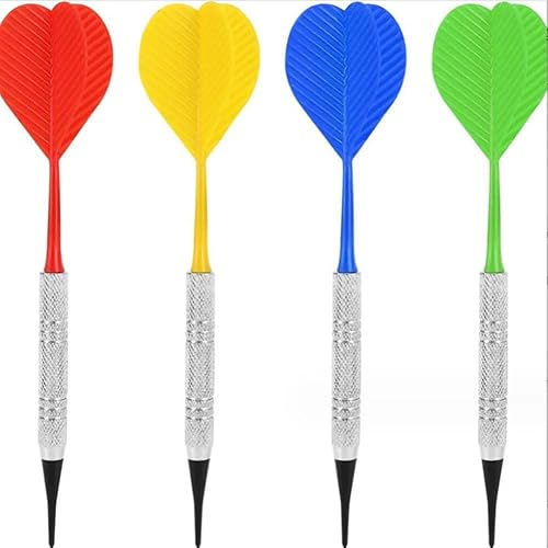 12 freccette con punta morbida, freccette integrate con punta morbida, freccette con punta morbida, freccette con punta in plastica, punte in plastica, set di freccette morbide - Ysert