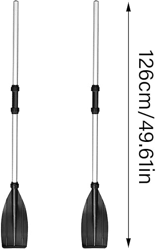 Pagaia in Alluminio per Kayak e Canoa, 1 Paio di Remi per Kayak, Remi Portatili Regolabili per Barche con Manico Antiscivolo in Lega di Alluminio per Remi gommoni gommoni - Ysert