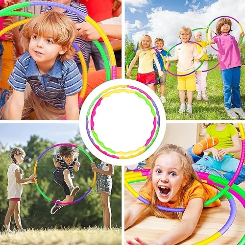Hula Hoop - 2 pneumatici per bambini, in plastica, rimovibili, per bambini, hula hoop, hula hoop, ricaricabili, per fitness, sport, test - Ysert