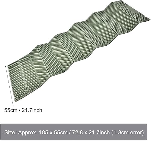 Tappetino Pieghevole in Schiuma, Resistente Materassino Pieghevole in XPE Materassino Impermeabile dal Design Ultraleggero per Yoga, Campeggio, Picnic(Verde) - Ysert