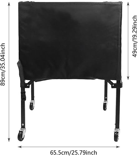 Carrello per palloni Sportivi con Borsa portaoggetti Pratico Supporto per palloni Contenitore per palloni Carrello da pallavolo con Ruote Pieghevole - Ysert
