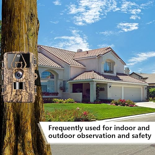 Fototrappola WiFi Bluetooth 8K 60MP, Fotocamera Caccia con Visione Notturna con APP, 120°Ampia Visuale Fototrappola Infrarossi Invisibili con Velocità di Trigger 0,2S, IP66, per la Fauna Selvatica - Ysert