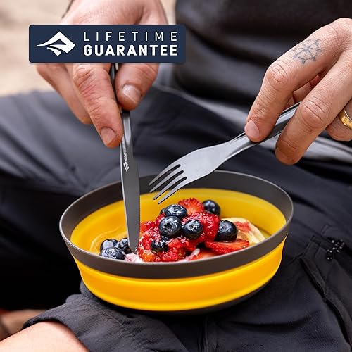 Sea to Summit Frontier Ultralight - Servizio di stoviglie pieghevole per 1 persona (ciotola media, ciotola grande, tazza) - Ysert