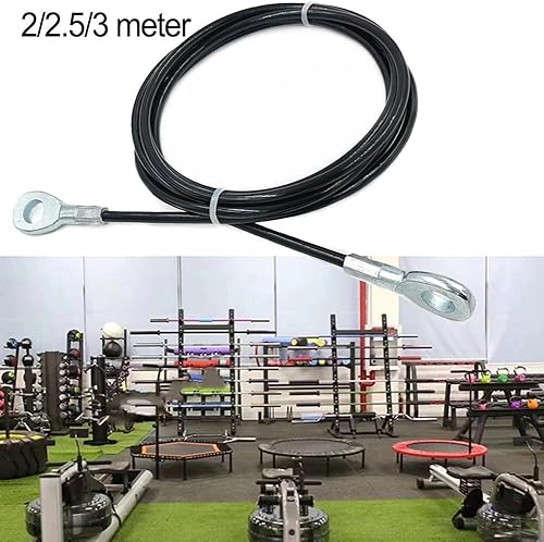 Cavo di ricambio per puleggia per fitness, resistente, in acciaio, accessorio per casa, palestra, 2,5 m - Ysert
