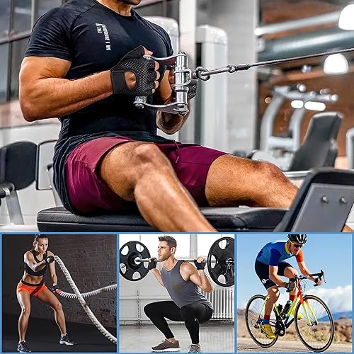 1 Coppia Nero Guanti Palestra Mezzo Dito Uomo, Durevole Guanti da Fitness Traspiranti, Mezze Dita Guanti Palestra Antiscivolo Per Sollevamento Pesi, Ciclismo e Sport All'Aperto - Ysert