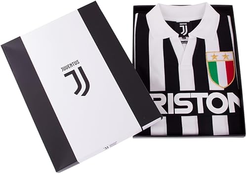 Juventus FC 1984-85 Retro Football Shirt T-Shirt con Colletto da Calcio retrò Uomo - Ysert