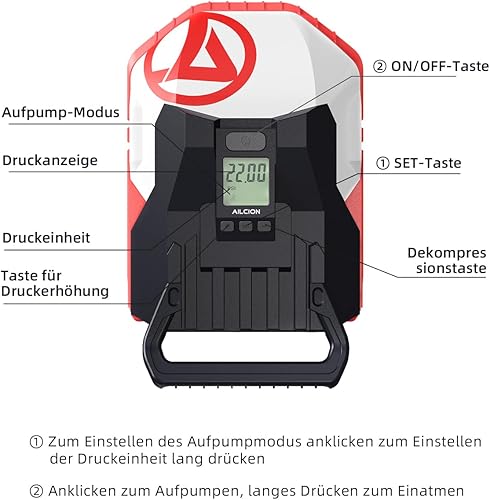 PaddleBoard Pump, pompa elettrica ad aria a doppio stadio per SUP, connessione DC 12V per auto con spegnimento automatico, per Paddle Board, Kayak, Barca - Ysert