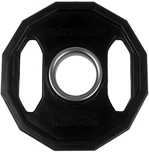 Tunturi Black Peso Palestra Olimpionico - Disco Palestra Gommato - Nero - 10 kg, Unisex – Adulto, Black, 1 - Ysert
