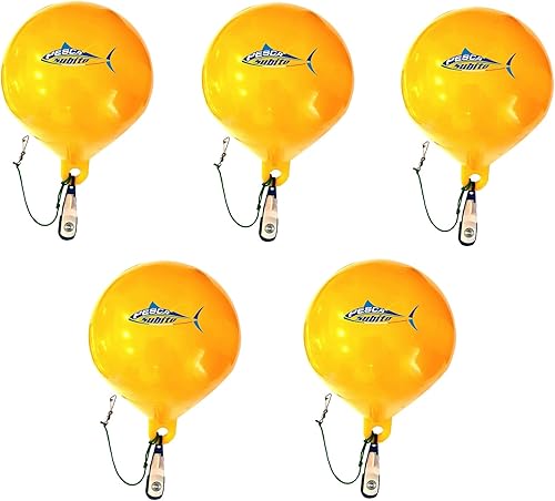 5 Galleggianti Pesca al Tonno Rosso Big Game Drifting Sgancio Rapido Boa - Ysert