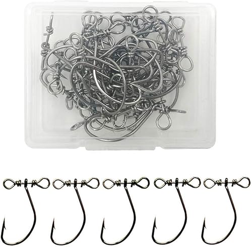 30pcs / Box Ami da pesca Drop Shot con Drop Shot Rig e Girevole, Ami da pesca Drop Shot Rig in linea per Bass, Persico - Ysert