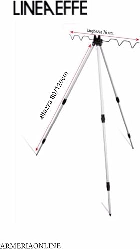 di lineaeffe Tripode da Pesca surfcasting reggicanne Bastone Porta canne treppiede (2 sezioni) - Ysert