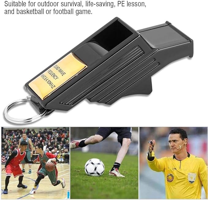 Kit Fischietto per Arbitro Professionale Fischio Sportivo Fischio da Calcio per Sopravvivenza Pallacanestro Calcio Pallavolo - Ysert