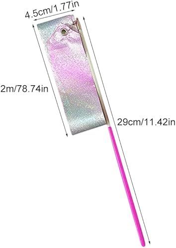 2 nastri lampeggianti per danza, nastro da ginnastica da 190 cm, bacchetta rotante per ballerini, per bambini, ballerini, allenamenti, feste di compleanno, esibizioni. - Ysert