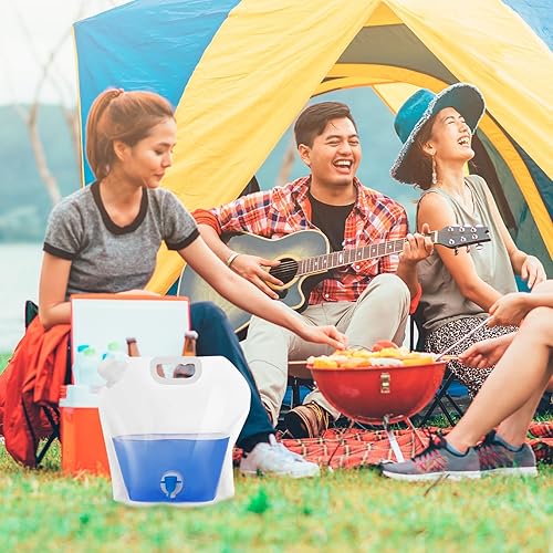 Livdouyu Tanica per acqua pieghevole, 5 l, 10 l, con rubinetto, contenitore per acqua potabile, con manico, riutilizzabile, per attività all'aperto, campeggio, escursioni, picnic - Ysert