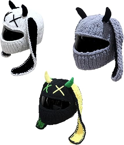Popolare Moto Caschi Copre Divertenti Conigli Orecchio Peluche Caschi Pieno Viso Coperture Protettive Per Divertenti Giostre E Regali - Ysert