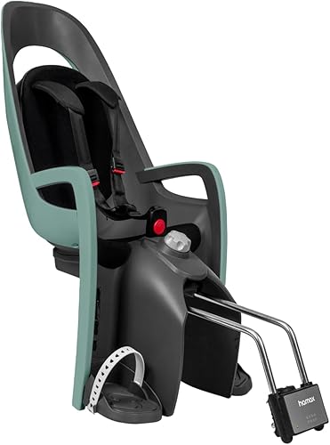 Hamax Caress - Seggiolino da bicicletta per bambini, con chiusura a chiave, colore: Verde/Nero - Ysert
