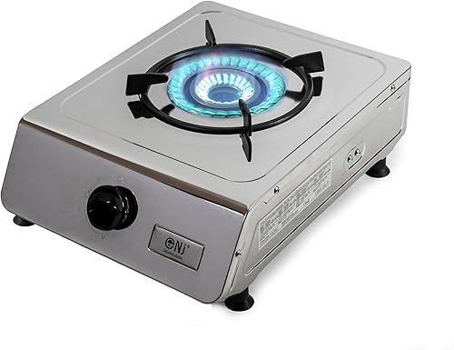 NJ-100 Stufa a gas da campeggio Singolo bruciatore Portatile portatile in acciaio inossidabile GPL 4.0kW - Ysert