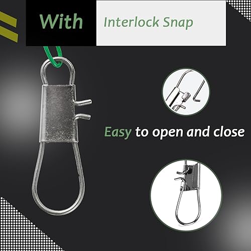 Terminali in acciaio per acqua salata Pesca Rig Terminali in filo metallico per impieghi gravosi Esche Terminali da pesca ad alta resistenza Acqua dolce - Ysert