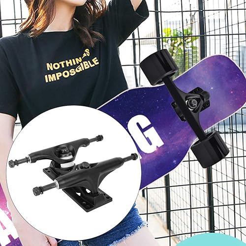 Alomejor 2Pz Skateboard Trucks, Bracke del Ponte da Skateboard Professionale Skateboard Belt Drive Truck per Longboard, Non Includere Le Ruote - Ysert