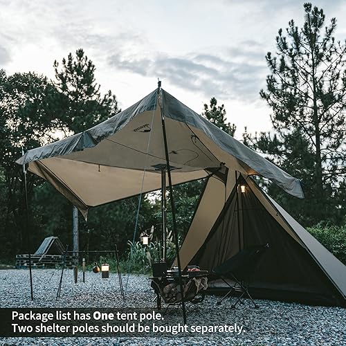 Naturehike Tenda Tipi Tende a cresta 3-4 Persone Tenda indiana Impermeabile Antivento Facile da montare Tenda a Piramide per il Campeggio all'aperto Famiglie - Ysert