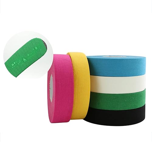 Rotolo di nastro per bastone da hockey, nastro adesivo antiscivolo per hockey su ghiaccio, autoadesivo, resistente all'usura, impermeabile, giallo - Ysert