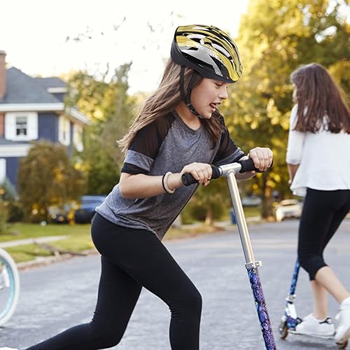 Casco da bicicletta per bambini, leggero, sicuro e infrangibile, casco da bicicletta, per bambini e ragazzi e ragazze, sicuro e confortevole, regolabile 53 – 55 cm (da 3 – 8 anni) - Ysert