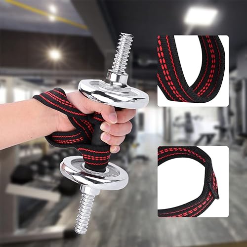 Cinghie per Sollevamento Pesi Figura 8, Supporto Ganci Palestra Polsi Cross Training Protezion da Polso Impacchi Uomini Donne Fitness Polsini In Cotone Tirare Su Stacco Terra Manubri - Ysert