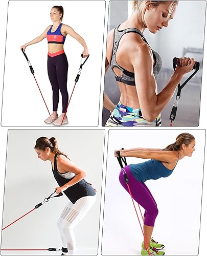 2 Pezzi Maniglie Palestra Cavi Maniglie,Maniglie Fascia Resistenza Ergonomico Manici,Cavo Fissaggio per tricipiti con 2 Pezzi Moschettoni,Allenamento Forza Cardio Attrezzi per Fitness,Allenamento - Ysert