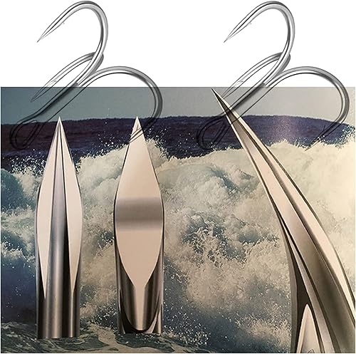 Ganci da Pesca ad alto Tenore di Carbonio in Acciaio Dimensioni 2#4#6#8e10# 50 PezziAmi da Pesca Triplo Ami da Pesca Ardiglione Ami da Pesca in Acciaio al Carbonio Spinato per la Pesca in Mare Misto - Ysert