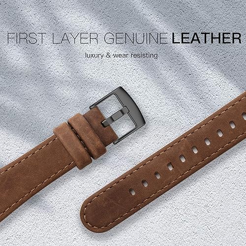 Cinturino in vera pelle, compatibile con Fitbit Versa 3/Fitbit Sense da uomo, in vera pelle, compatibile con Fitbit Versa 3, Maroon - Ysert