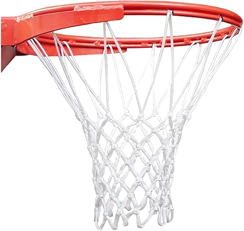 Rete da basket – Rete da basket leggera di ricambio standard, in nylon, per bambini e adulti, per interni ed esterni, resistente, per lezioni PE, stadi - Ysert