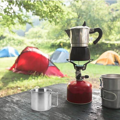 1 Pezzi Tazze Da Campeggio In Acciaio Inox,Tazza Da Campeggio Leggera Per Viaggi, Escursioni, Sport All'Aria Aperta - Ysert