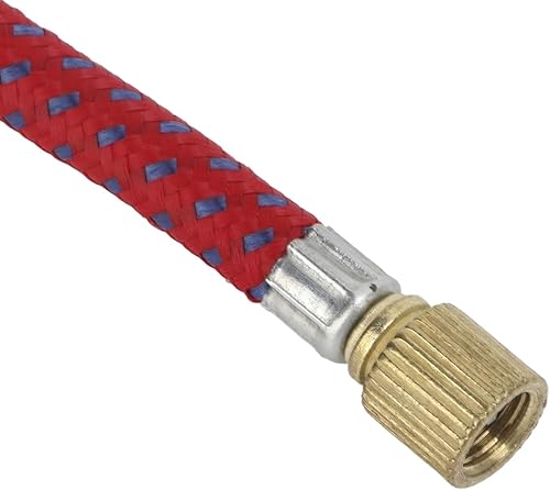 Tubo di Prolunga per Pompa da Bici, 2 Pezzi 16,6 Cm/6,5 Pollici Tubo di Prolunga per Pompa da Bici Tubo di Gonfiaggio a Doppia Valvola in Nylon Rame per Pompa da Bici - Ysert