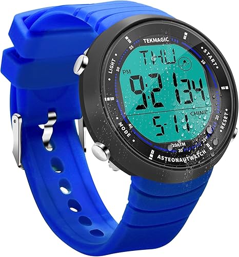10 ATM Resistenti all'Acqua Orologio Sportivo per Nuotare e Immersioni, con Funzioni di Cronometro, Conto alla Rovescia, Doppio Fuso Orario, Sveglia, Switching Formato 12 e 24 Ore - Ysert