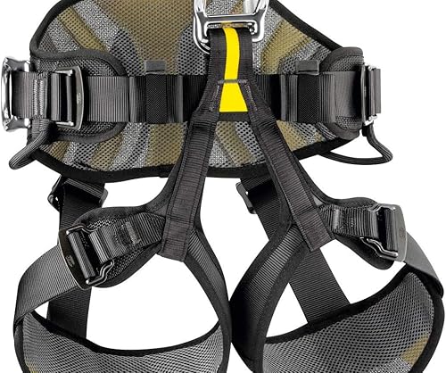 PETZL Avao Bod 1, Imbracature da Arrampicata Unisex-Adulto, Nero/Giallo - Ysert