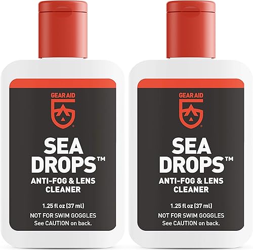 GEAR AID Sea Drops Anti-fog and Cleaner for Dive and Snorkel Masks, 1,25 FL oz - Ysert
