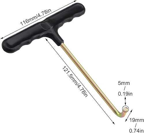 4 Pcs Trampolino Tools Molla Tirare T-Hook,Spring Puller Tool per Salto Trampolino Nero 4 Pezzi - Ysert