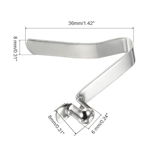 8x6mm Fermi per Pagaie da Kayak, Confezione da 10 Clip per Asta Tendalino in Acciaio a Forma di V con Pulsante a Molla per Bloccato Tubi Asta per Campeggio Tendalino - Ysert