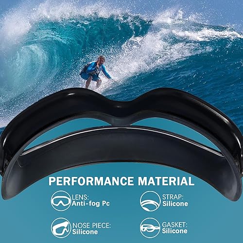 Occhialini Nuoto, Anti Nebbia Occhiali Piscina Adulto, Occhialini Mare, Maschera Nuoto, Occhiali Da Sub Adatto A Uomini, Donne, Adulti E Adolescenti, Visione Chiara A 180°Con Protezione Uv - Ysert