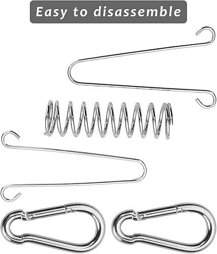 4 Pezzi Molle per Tenda Da Campeggio, Fibbie a Molla di Tensione, Fibbia Molla Tenda Tension Extension Gancio Acciaio - Ysert