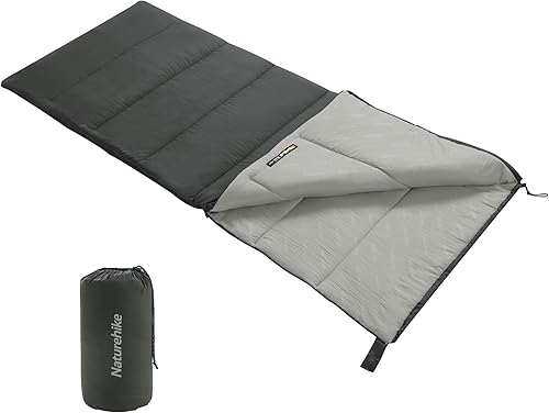 Naturehike Sacco a pelo rettangolare lavabile in lavatrice Sacco a pelo da campeggio portatile leggero per adulti 190×75cm Da -4℃ a 13℃ Comodo e traspirante Può essere giuntato Unisex - Ysert