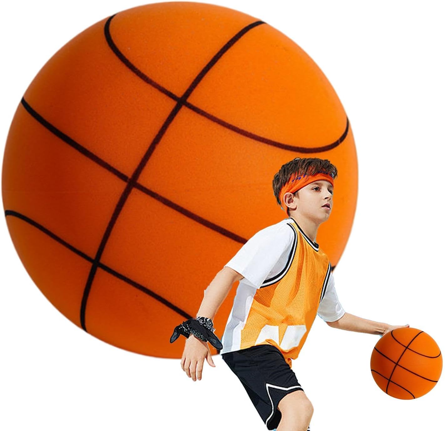Silent - Canestro da basket in schiuma, 18/21/24 cm, per interni, silenzioso, per interni - Ysert