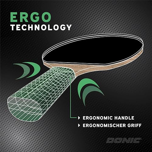 Donic-Schildkröt Waldner 3000 Table Tennis Bat, ABP Handle, 2.1 mm Sponge, Carbon Wood, League ITTF Cover, 751803 - Ysert