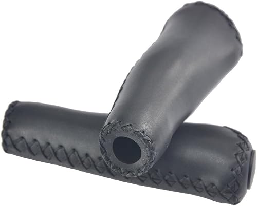 UPANBIKE Bike Grips Design ergonomico in Pelle Cucito a Mano a Pressione del Manubrio per Mountain Bike Strada Bicicletta Pieghevole Bici - Ysert
