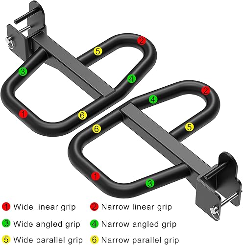 SELEWARE Multi Grip Dips Bar Extension per 2X 2 o 3 x 3 Pollici con Foro da 1 o 5/8 di Pollice Power Rack, Maniglie Larghe e Strette Squat Rack Extension per Bodybuilding - Ysert