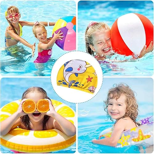 AIYVELU 2 pezzi cuffia da bagno per bambini, cuffia da bagno in tessuto, cuffia da bagno per bambini, unisex, cuffia da bagno in tessuto per bambini da 1 a 8 anni - Ysert
