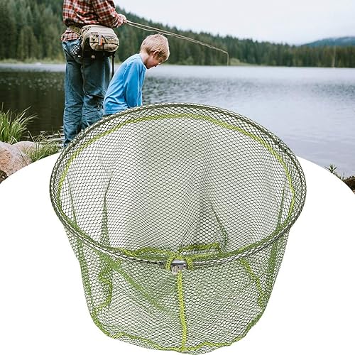 Guadino per Pesci, Guadino per Pesca Galleggiante Portatile Rete per Cattura di Pesci Rete per Pesci Pieghevole Rete per Pesci a 3 Strati con interfaccia da 8 mm(Verde) - Ysert