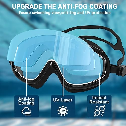 Occhialini Nuoto, Anti Nebbia Occhiali Piscina Adulto, Occhialini Mare, Maschera Nuoto, Occhiali Da Sub Adatto A Uomini, Donne, Adulti E Adolescenti, Visione Chiara A 180°Con Protezione Uv - Ysert