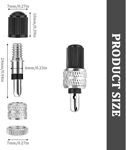 20 Pezzi Valvole per Pneumatici per Bicicletta 5 valvole per Tubi per Bicicletta 5 Cappucci di Ricambio 5 Dadi ad Alette + 5 connettori Inserti rapidi con rondelle - Ysert