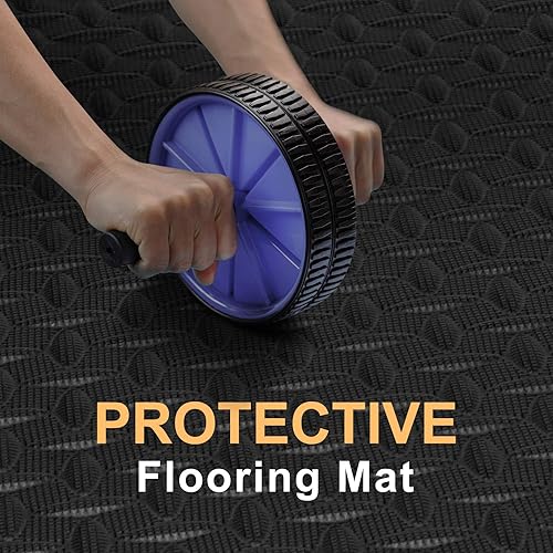 DOOHALO Tappetino per esercizi a puzzle, tappetino protettivo per palestra, 60 x 60 cm, cuscini in gomma antiscivolo, tappetini in schiuma EVA ad incastro per casa, fitness, sport, yoga, allenamento - Ysert